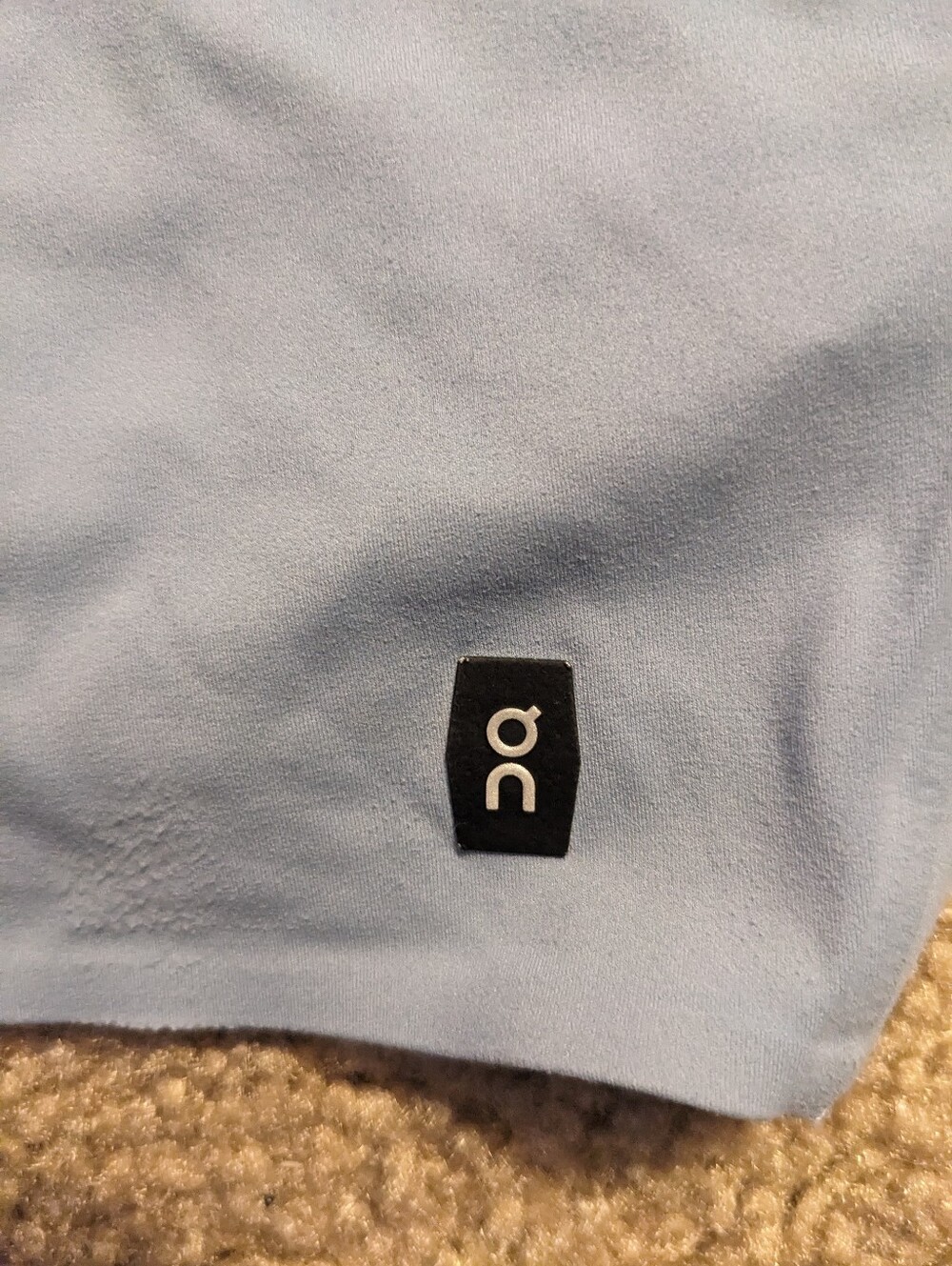 On Running Powder Blue Racerback Crop Top - Picture 2 of 7
